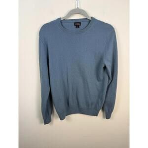 J. Crew Crew Neck 100% Cashmere Pullover Sweater Blue Medium